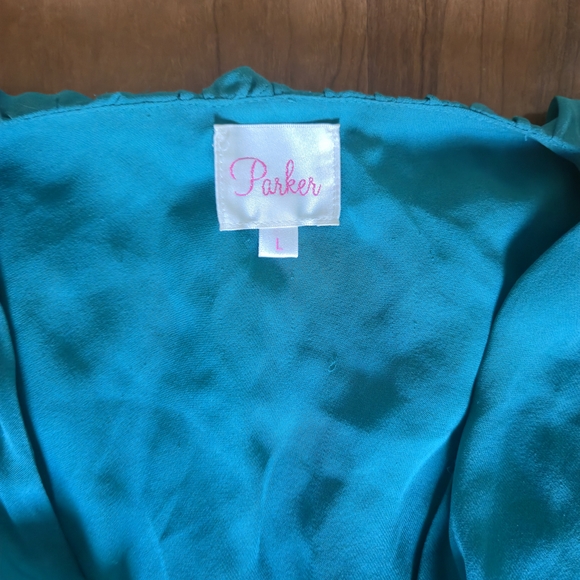 Parker Teal Long Sleeve Mini Dress - Picture 11 of 13